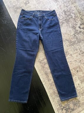Old Navy Women's Dark Blue Straight-Leg Jeans